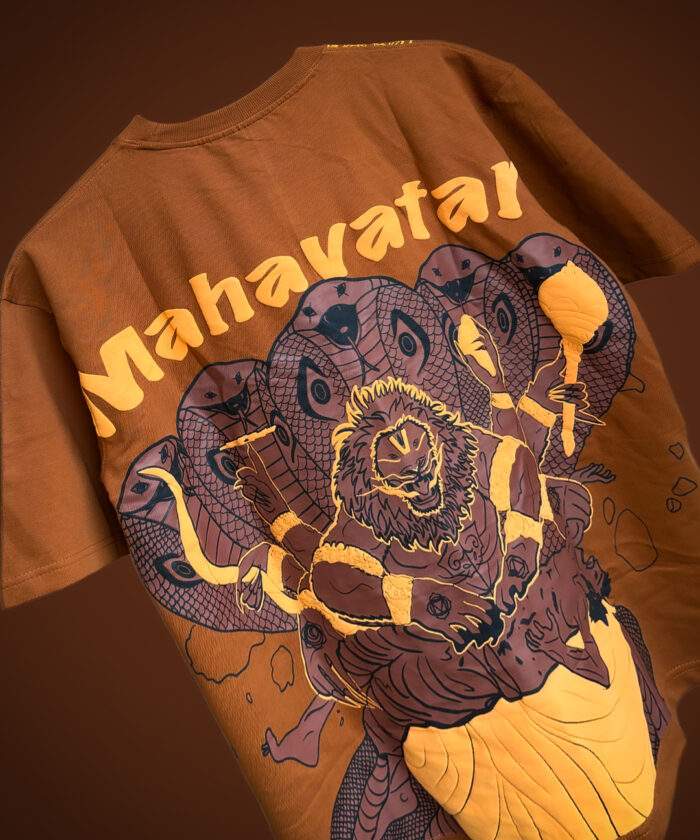 Mahavatar Oversized Tee - Narasimha Avatar