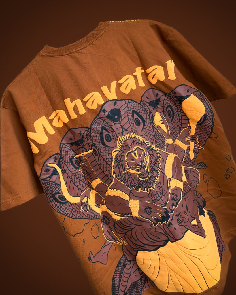 Mahavatar Oversized Tee - Narasimha Avatar