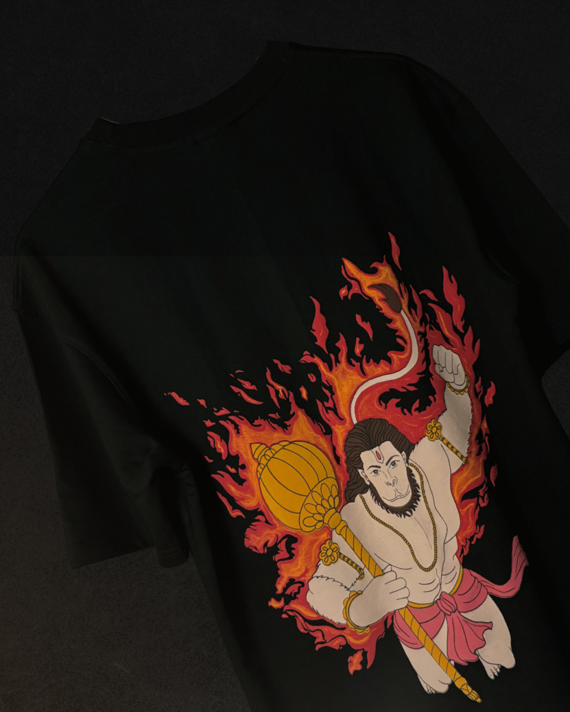 Hanuman Oversized Tee - Legacy of Strength